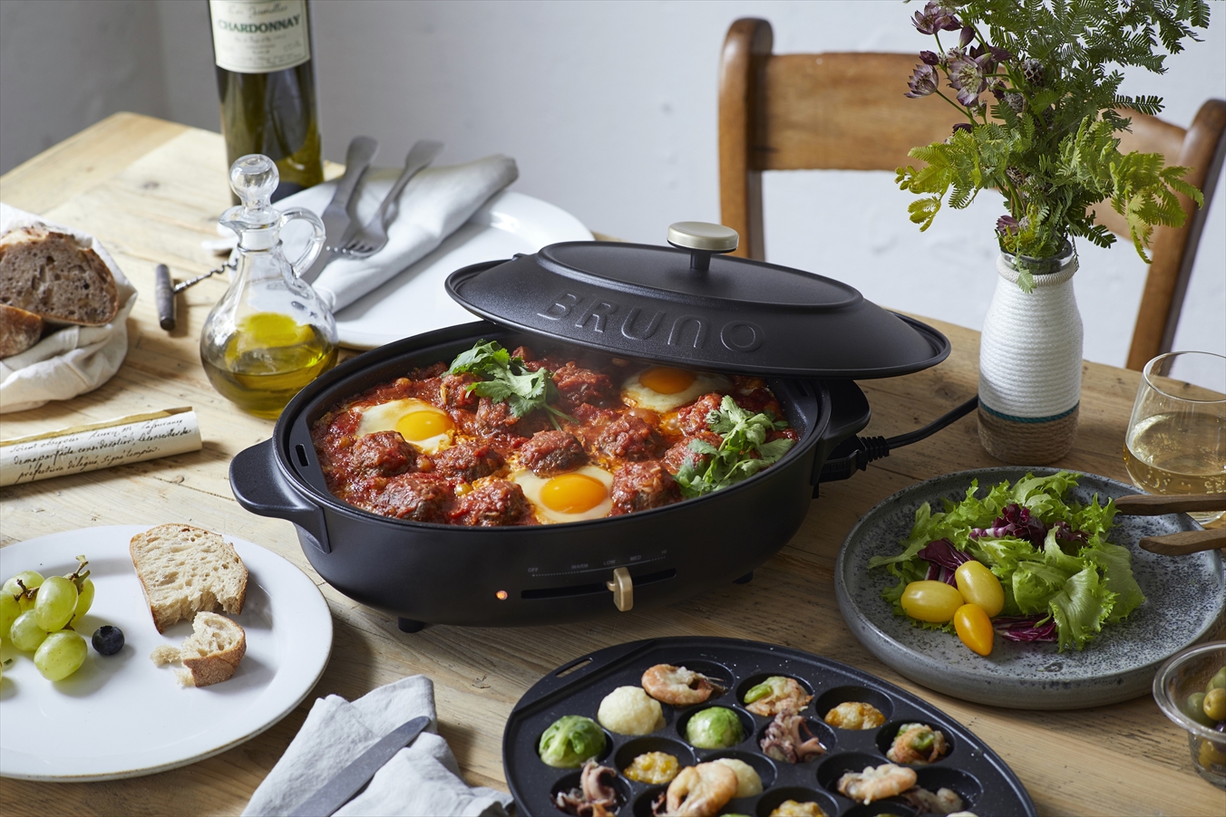 BRUNO オーバルホットプレート&ホットプレート専用デコレーションノブ付き 楽天市場】無料ラッピング ホットプレート 【豪華特典付き